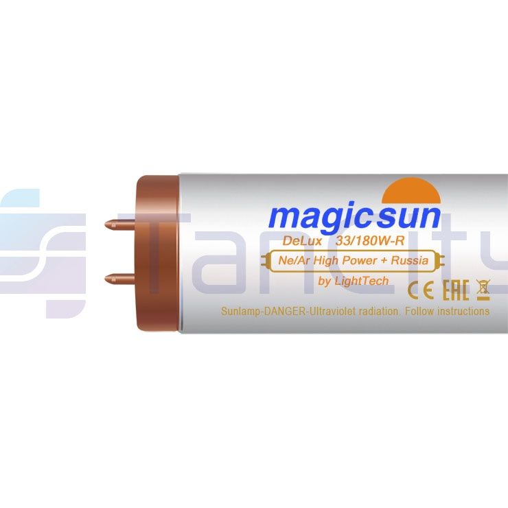 Лампа для солярия MagicSun DELUX 33/180W-R Ne/Ar High Power + Russia